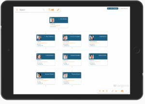 Org charts on mobile devices with orginio