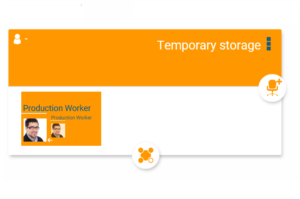 Temporary storage function for org chart objects in orginio